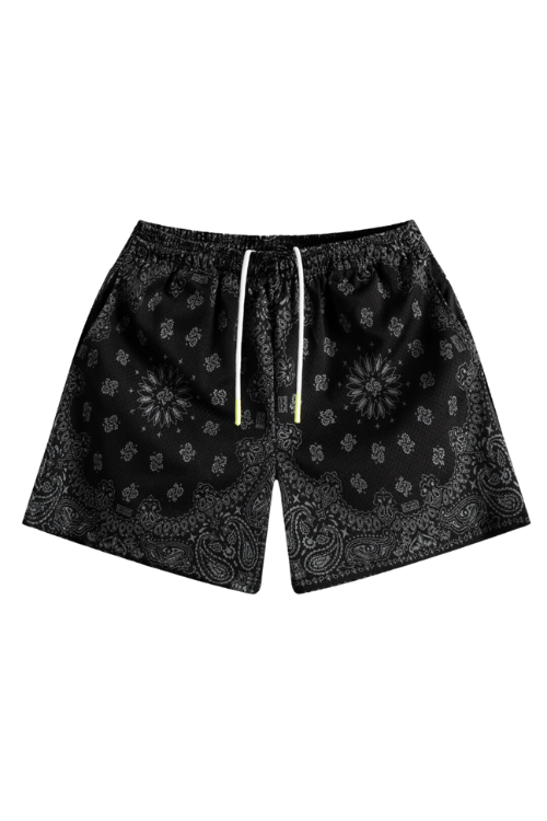 BANDANA SHORTS - BLACK