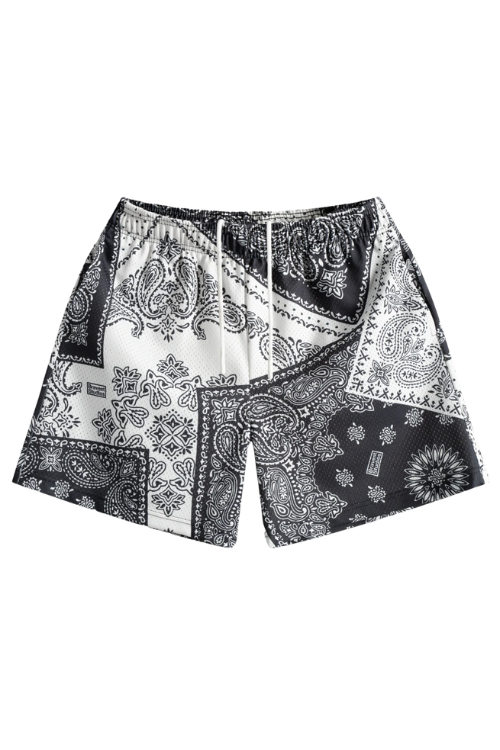 BANDANA SHORTS - WHITE