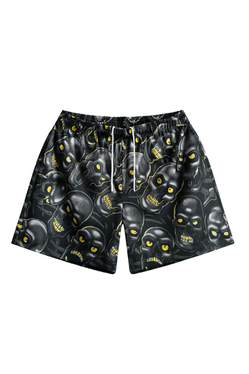 SKULL SHORTS - BLACK