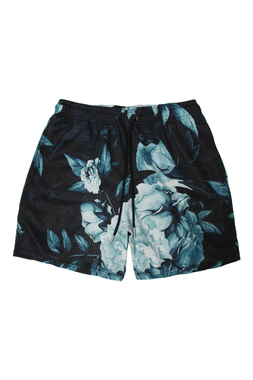 FLORAL SHORTS - BLUE