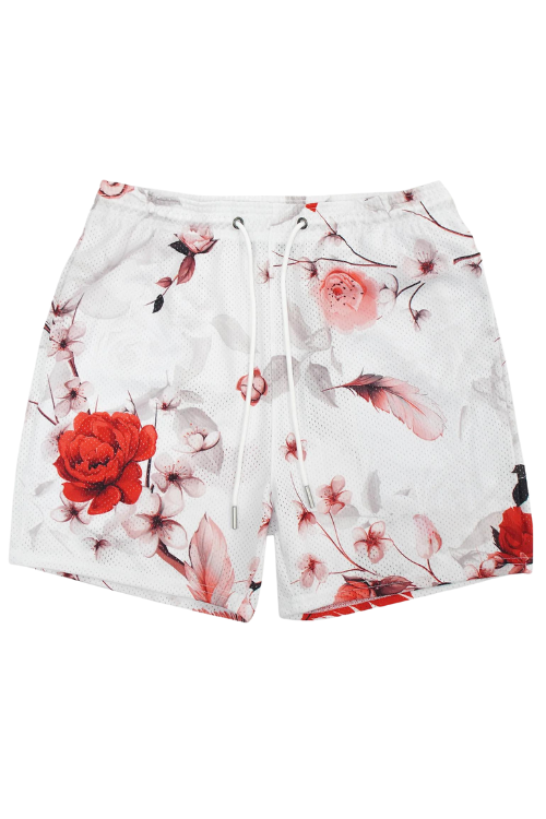 FLORAL SHORTS - RED