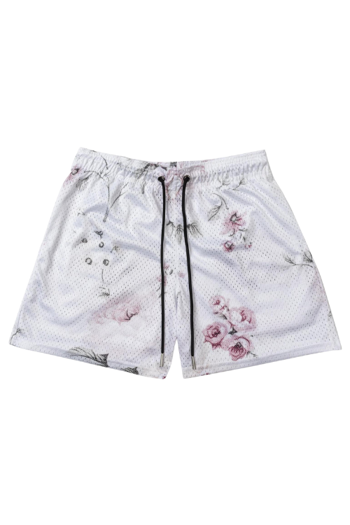 FLORAL SHORTS - WHITE