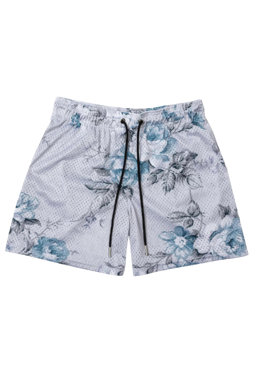 FLORAL SHORTS - BLUE